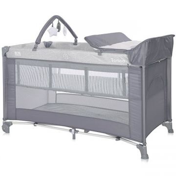 Patut Pliabil Torino Plus 2 nivele cu Accesorii Grey Elements