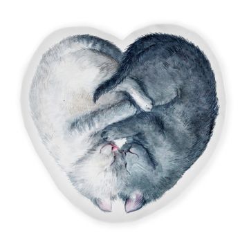 Pernă decorativă pentru copii Cat Heart – Folkifreckles