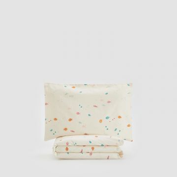 Reserved - Set lenjerie de pat din bumbac, cu model cu pești - Multicolor