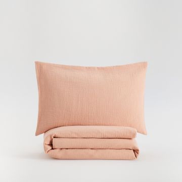 Reserved - Set lenjerie de pat din muselină - Roz