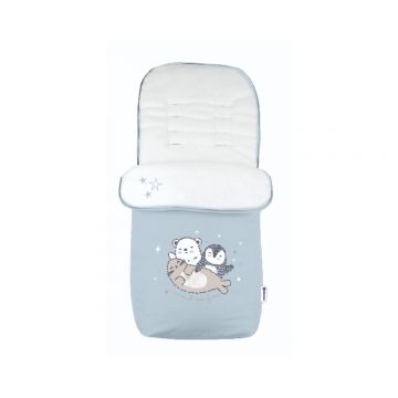 Sac de dormit pentru carucior Kikka Polar friends blue