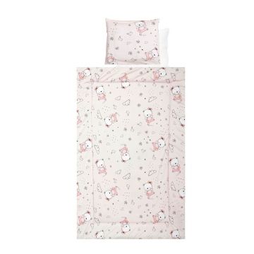 Set lenjerie de pat Lorelli Ranforce Ursulet balerina 4 piese