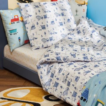 Sinsay - Set lenjerie de pat din bumbac - Bleumarin