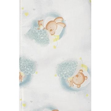 Sac de dormit copii 1.5 tog Blue Bears Dream din bumbac 95 cm