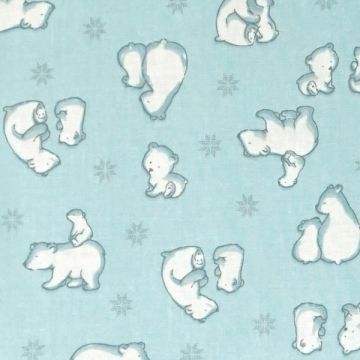 Sac de dormit copii 1.5 tog Ursi Polari din bumbac 130 cm