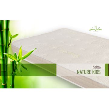 Saltea Green Future NATURE KIDS, 70x140 cm, H 10 cm, husa cu fibre de bambus si structura cu spuma latex