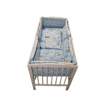 Lenjerie MyKids Baby Teddy Albastru 4+1 Piese 120x60 cm