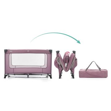 Patut pliabil Nizza raspberry, 120x60 cm, Fillikid Patut pliabil Nizza raspberry, 120x60 cm, Fillikid