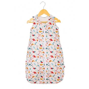 Sac de dormit copii, Cute Dinosaurs, din bumbac, 140 cm, 1,5 tog