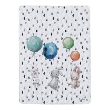 Pătură pentru copii albă din bumbac satinat 140x200 cm – Butter Kings
