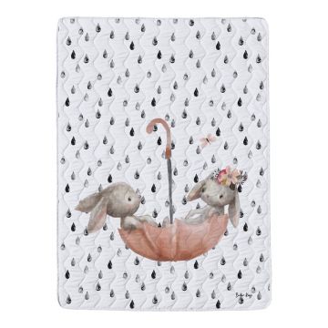 Pătură pentru copii albă din bumbac satinat 140x200 cm – Butter Kings