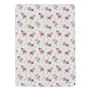 Pătură pentru copii alb-portocaliu din bumbac satinat 140x200 cm – Butter Kings