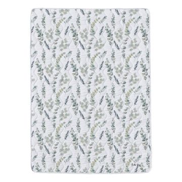 Pătură pentru copii alb-verde din bumbac satinat 140x200 cm – Butter Kings