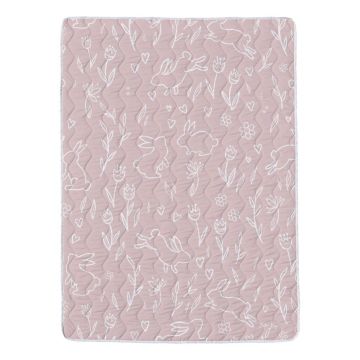 Pătură pentru copii roz din bumbac satinat 140x200 cm – Butter Kings
