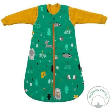 Slumbersac - Sac de dormit cu maneca lunga detasabila Woodland Animals 70 cm 2.5 Tog