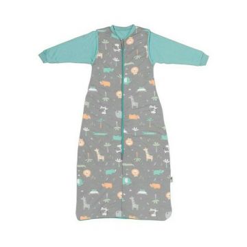 Slumbersac - Sac de dormit cu maneci lungi detasabile Safari din Bumbac, 110x56 cm, 18-36 luni, Tog 2.5