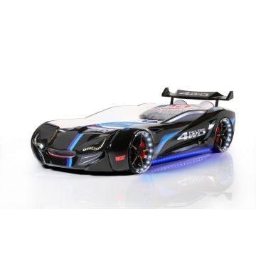Pat masinuta Knight Rider, Negru, 235x60x130 cm