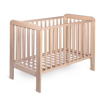 Patut cu laterala culisanta YappyLull din lemn de fag YappyKids 120x60 cm natur