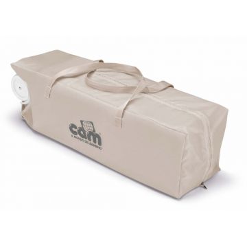 Patut voiaj Cam Pisolino Gri ultraportabil, cu doua nivele, saltea si geanta transport incluse incluse, roti cu blocare, standard European EN 716-12