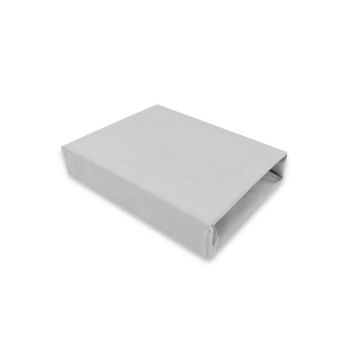 Cearceaf cu elastic, Qmini, Pentru patut co-sleeper, Theo, Dimensiune 85 x 46 cm, Din bumbac certificat Oeko Tex Standard 100, Grey