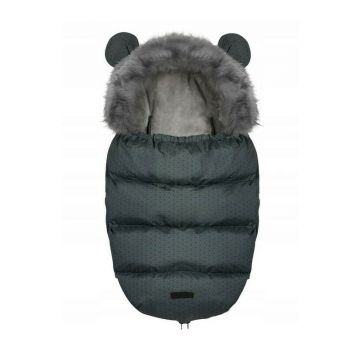 Sac de dormit 4in1, Orificii pentru carucior, sanie, 95 cm x 48 cm, Ricokids, Elmi, Grafit