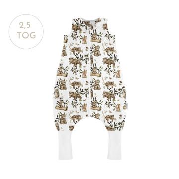 Sac de dormit cu picioare, bumbac cu umplutura 2.5 Tog, tot parcusul anului, Happy Bear, marimea S, 1-2 ani - BabySteps