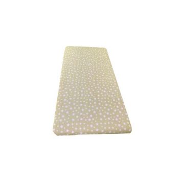 Deseda - Cearsaf cu elastic roata cu imprimeu Stelute pe bej
