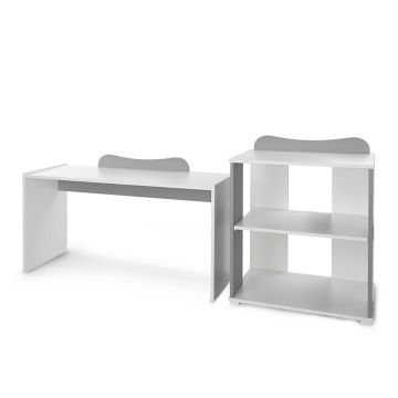 Patut modular multifunctional 5 configurari diferite 190 x 72 cm Multi White Stone Grey