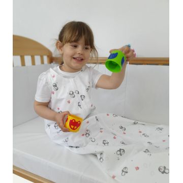 Sac de dormit 0.8 tog Pingu din bumbac 85 cm