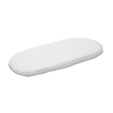 Sensillo - Cearceaf cu elastic, Din bambus, Potrivit pentru pielea sensibila, Antialergic, 35x75 cm, 0 luni+, Alb