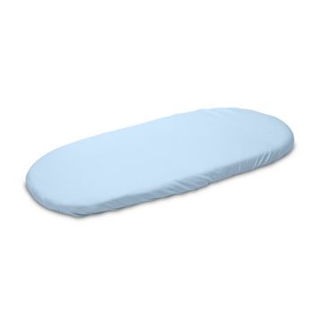 Sensillo - Cearceaf cu elastic, Din bambus, Potrivit pentru pielea sensibila, Antialergic, 35x75 cm, 0 luni+, Albastru