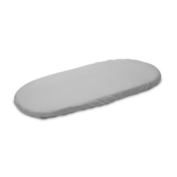 Sensillo - Cearceaf cu elastic, Din bambus, Potrivit pentru pielea sensibila, Antialergic, 35x75 cm, 0 luni+, Gri