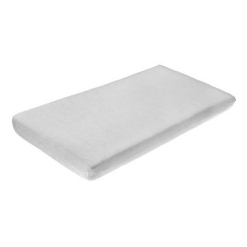 Cearceaf cu elastic, Sensillo, Pentru patut, Impermeabil, Din tesatura terry, 120x60 cm, 0 luni+, Gri