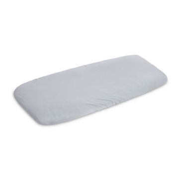 Cearceaf cu elastic, Sensillo, Potrivit pentru pielea sensibila, Antialergic, Bambus, 40x90 cm, 0 luni+, Gri