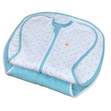 Set 2 saci de dormit nou-nascut Swaddle First Sleep Calm Star Calm Light 1.5 tog