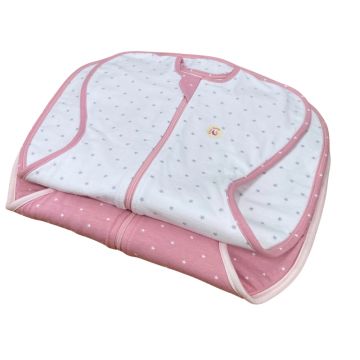 Set 2 saci de dormit nou-nascut Swaddle First Sleep Sweet Star Sweet Light 1.5 tog