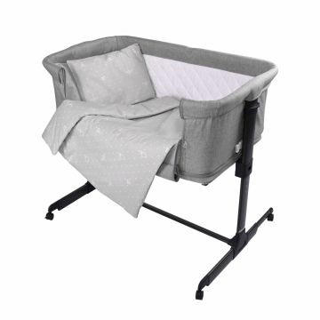 Set lenjerie pat 5 piese Eva bumbac ranforce Little Bear Grey