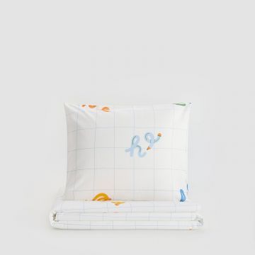 Reserved - Set lenjerie de pat din bumbac - Multicolor