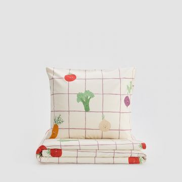 Reserved - Set lenjerie de pat din bumbac - Multicolor