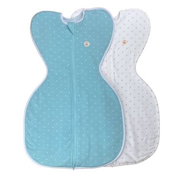 Set 2 saci de dormit nou-nascut Swaddle First Sleep Calm Star 1 tog & Star Light, 1.5 tog