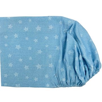 Cearceaf din jersey Stars in your eyes Blue cu elastic 60x120 cm