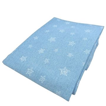 Cearceaf Stars in your eyes-Blue, cu elastic, din bumbac , 60x120 cm