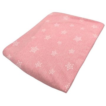 Cearceaf Stars in your eyes-Pink, cu elastic, din bumbac , 60x120 cm