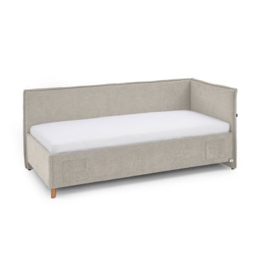 Pat pentru copii bej cu spațiu de depozitare 90x200 cm Fun – Meise Möbel