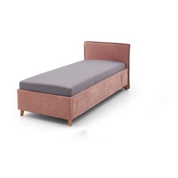 Pat pentru copii roz cu spațiu de depozitare 90x200 cm Fun – Meise Möbel