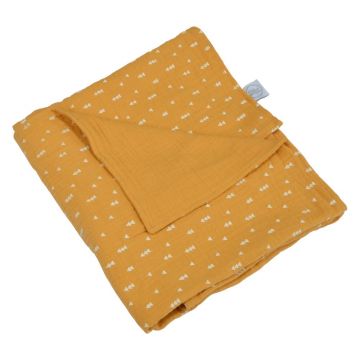 Pătură pentru copii galbenă din muselină 75x75 cm – Bébé Douceur