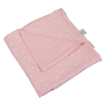 Pătură pentru copii roz din muselină 75x75 cm – Bébé Douceur