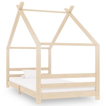 Cadru de pat pentru copii 90 x 200 cm lemn masiv de pin