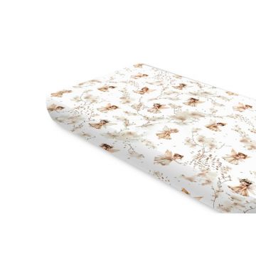 Cearceaf cu elastic, MimiNu, Pentru pat 160x80 cm, Din bumbac certificat Oeko Tex Standard 100, Fairy