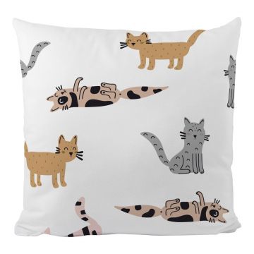 Față de pernă pentru copii din bumbac satinat 45x45 cm Cats – Butter Kings